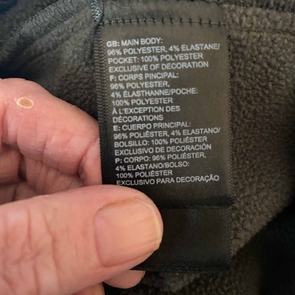 🔥The North Face Quarter Zip Pullover Men’s L Gray Fleece Lightweight - Picture 7 of 8